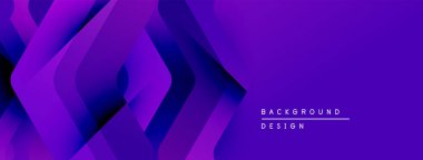 Soyut mor katmanlar dinamik geometrik desen oluşturur. Dereceli gölgeler derinlik sunar, modern estetik. Minimalist tasarım arka planlara uyar.