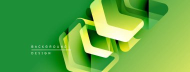 Soyut yeşil arkaplan özellikleri katmanlı kurdeleler, dinamik görsel efekt yaratır. Metin arka plan tasarımı okur. Modern, canlı kompozisyon.