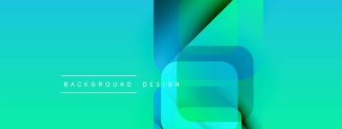 Soyut eğim arkaplanı. Turkuaz, yeşil renk karışımı. Geometrik şekiller, dinamik görsel efekt oluşturur. Modern tasarım ögesi.