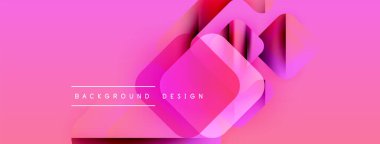 Soyut pembe eğimli arkaplan. Üst üste binen kareler dinamik görsel efekt yaratır. Metin arka plan tasarımı okur. Modern, canlı kompozisyon.