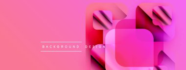 Soyut pembe arka plan katmanlı geometrik şekiller. Modern tasarım elementleri dinamik görsel doku oluşturur. Minimalist estetik.