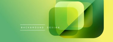 Soyut yeşil eğimli arkaplan. Üst üste binen kareler modern görsel efektler yaratır. Metin arka plan tasarımı okur. Basit, temiz kompozisyon.