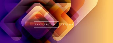 Soyut geometrik şekiller canlı renkleri harmanlarlar. Gradyan geçişler dinamik görsel efekt yaratır. Modern tasarım arka planlar için uygun.