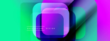 Soyut geometrik şekiller çakışıyor. Canlı renkler harmanlanır, modern tasarım yaratır. Metin arka plan tasarımı okur. Minimalist estetik.