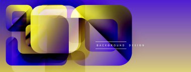 Soyut geometrik şekiller çakışıyor. Renk değişimi, altın rengi modern görsel efekt. Minimalist tasarım arka planlar için uygundur.