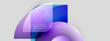 Soyut katmanlar dinamik görsel akış yaratır. Mor, mavi renkler beyaz boşlukla harmanlanır. Arka planlar için modern tasarım ögesi.
