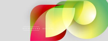 Soyut renkli şekiller örtüşür, dinamik görsel efekt yaratır. Parlak gradyanlar modern tasarım elementlerini öneriyor. Düz geçişler, temiz estetik..