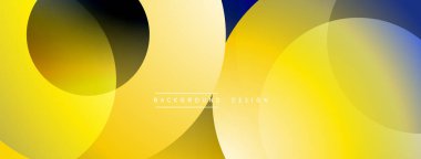 Soyut arkaplan özellikleri üst üste biniyor. Sarılar, maviler dinamik değişim etkisi yaratır. Modern tasarım ögesi.