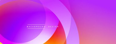 Soyut arkaplan özellikleri üst üste biniyor. Mor, pembe, turuncu renkler, pürüzsüz gradyanlar oluşturur. Metin arkaplan tasarımı okur.