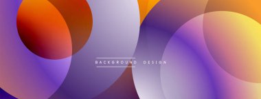 Soyut renkli şekiller çakışıyor. Gradyan renkler modern görsel efekt yaratır. Arkaplanda pürüzsüz geçişler, canlı tonlar yer alıyor.