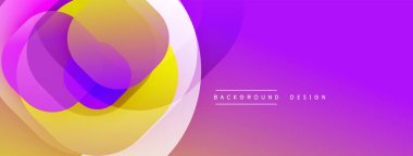 Soyut sıvı şekiller, canlı renklerin karışımı. Mor, sarı renkler dinamik kompozisyon yaratır. Arka planlar için modern tasarım ögesi.