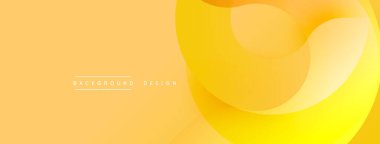 Soyut sarı arkaplan. Üst üste binen şekiller dinamik akış yaratır, modern tasarım elementi. Yumuşak eğimler, sıcak tonlar.