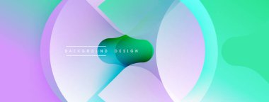 Soyut sıvı şekiller, canlı renklerin karışımı. Modern tasarım elementleri dinamik bileşim yaratır. Arkaplan eğrileri, eğrileri gösterir.