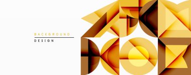 Soyut geometrik bileşim. Altın şekiller örtüşüyor, dinamik görsel efekt yaratıyor. Modern tasarım arka planlar, sunumlar, dijital sanat projeleri için uygundur. Parlak, sıcak tonlarda hakim imaj.