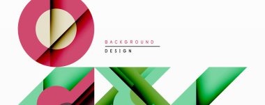 Soyut geometrik bileşim. Kırmızı daire yeşil katmanları örtüyor. Değişken renklere sahip minimalist tasarım, temiz çizgiler, modern estetik. Arkaplan ögeleri dinamik görsel deneyim önerir.