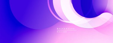 Soyut arkaplan özellikleri akan şekiller, gradyanlar. Mor, pembe renkler modern görsel efektler yaratır. Minimalist tasarım, pürüzsüz geçişler.
