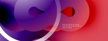 Soyut sıvı şekilleri, canlı gradyanlar. Mor, kırmızı renkler kompozisyona hakim. Minimalist tasarım, modern estetik.