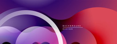 Soyut katmanlar dinamik mor, mor, kırmızı gradyan oluşturur. Minimalist tasarım, özgeçmiş ve sunumlar için uygun. Pürüzsüz şekiller örtüşür.