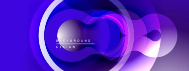 Soyut sıvı şekilleri, canlı mor renkler, dinamik bileşim. Modern tasarım ögesi, gradyan katmanlar derinlik yaratır, görsel ilgi.