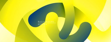 Soyut sarı tasarım. Üst üste binen katmanlar derinlik, pürüzsüz eğimler ve modern estetik yaratır. Minimalist kompozisyon, canlı renkler.