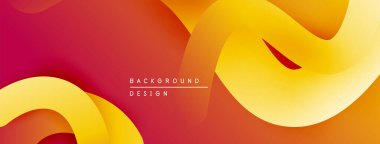 Soyut sıvı şekiller, sıcak renk paleti. Gradyan geçişler dinamik görsel efekt yaratır. Arka planlar için modern tasarım ögesi.