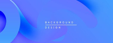 Soyut mavi eğimler akan şekiller yaratır. Metin, görüntünün ortasındaki arkaplan tasarımını okur. Minimalist estetik.