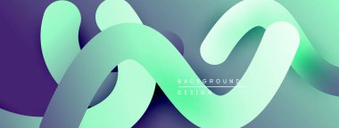 Soyut akışkan şekiller, canlı renkler, modern tasarım. Pürüzsüz gradyanlar dinamik görsel deneyim yaratır. Mor, deniz mavisi, nane rengi egemen.