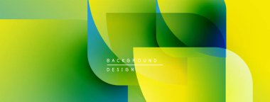 Soyut geometrik arkaplan. Canlı sarı, yeşil gradyanlar modern tasarım ile örtüşüyor. Yumuşak geçişler, dinamik kompozisyon.