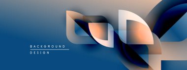 Soyut mavi tasarım katmanlı şekiller, gradyanlar içerir. Modern estetik, arka planlar ve sunumlar için uygun. Minimalist stil.