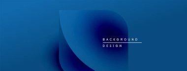 Mavi soyut tasarım. Üst üste binen şekiller derinlik ve değişim etkisi yaratır. Metin arka plan tasarımı okur. Minimalist, modern estetik.