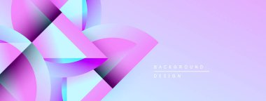 Soyut sıvı şekilleri örtüşür, canlı mor, pembe, cyan eğimleri oluşturur. Arkaplanda metin arkaplan tasarımı var. Modern, dinamik kompozisyon.
