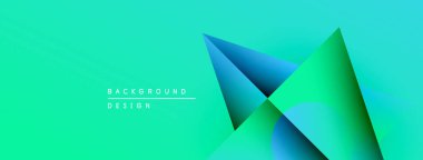 Soyut geometrik şekiller turkuaz gradyanlarla örtüşür. Modern tasarım teknolojiyi, yeniliği, enerjik enerjiyi öneriyor. Minimalist estetik temiz görsel etki yaratır.