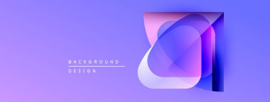 Soyut mor tasarım katmanlı şekiller, gradyanlar içerir. Dijital projeler ve sunumlar için modern arkaplan uygun. Minimalist estetik.
