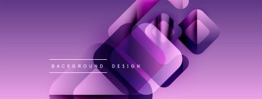 Soyut mor eğimli arkaplan. Geometrik şekiller modern tasarımı oluşturur. Metin elemanları mevcut olan minimalist biçim.