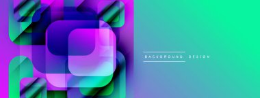 Soyut geometrik tasarım. Canlı renkler harmanlanarak, dinamik görsel efekt yaratır. Arkaplan ve sunumlar için modern biçim uygun.