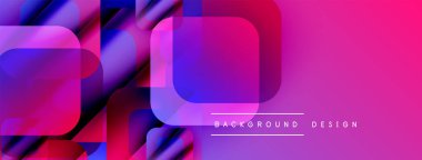 Soyut geometrik şekiller örtüşüyor, canlı pembe, mor renkler yaratıyor. Modern tasarım elementleri dijital sanat, arkaplan dokusu.