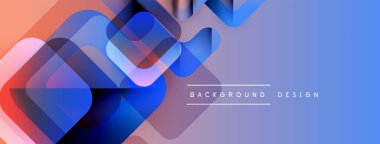 Soyut geometrik şekiller örtüşür, canlı bir değişim etkisi yaratır. Arkaplan ve sunumlar için uygun modern tasarım.