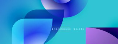 Soyut sıvı şekiller mavileri, morları harmanlıyor. Modern tasarım hareketi çağrıştırıyor, derinliği. Gradyan renkler dinamik görsel efekt yaratır.