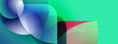 Soyut akışkan şekiller harmanlanarak canlı turkuazlar ve yeşil eğimler yaratır. En küçük metin sağ alt köşede arkaplan tasarımı okur.