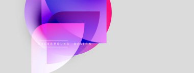 Soyut sıvı şekilleri örtüşür ve canlı renk değişimleri yaratır. Açık gri arkaplan karşıtlık sağlar. Modern tasarım ögesi.