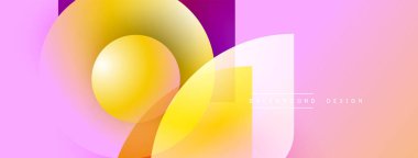 Soyut tasarım, canlı sarı küre, pembe gradyanlar içerir. Modern estetik, arka planlar ve sunumlar için uygun. Minimalist stil.