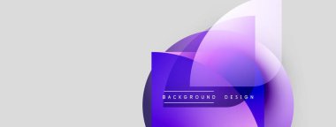 Soyut şekiller örtüşüyor, canlı renk değişimleri yaratıyor. Modern tasarım elementleri dijital sanatı, arka plan dokusunu önerir. Minimalist estetik.