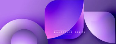 Soyut mor tasarım kıvrımlı şekiller, gradyanlar içerir. Modern estetik, arka planlar ve sunumlar için uygun. Minimalist stil.