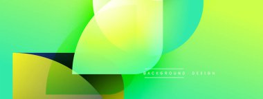 Soyut, canlı, yeşil, sarı eğimli şekiller kesişiyor. Modern tasarım akıcılık, enerji, pozitif titreşimler öneriyor. Minimalist arkaplan dokusu.
