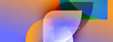 Soyut renkli şekiller örtüşür ve dinamik bir arkaplan oluşturur. Metin arka plan tasarımı okur. Modern görsel sunum.