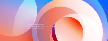 Soyut sıvı şekilleri örtüşür ve canlı renk değişimleri yaratır. Turuncu, mavi, mor renkli modern tasarım. Arkaplan ögesi.