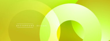 Soyut sarı tasarım, üst üste binen daireler. Gradyan gölgeler derinlik yaratır, modern estetik. Minimalist kompozisyon, pürüzsüz geçiş.