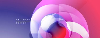 Soyut enerji çemberleri çakışıyor, dinamik görsel efekt yaratıyor. Gradyan renkler düzgün harmanlanarak modern tasarımı oluşturur.