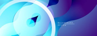 Soyut akışkan şekiller, mavi tonlar baskın. Kademeli dalgalar dinamik bileşim yaratır. Yumuşak kıvrımlı minimalist tasarım, modern estetik.