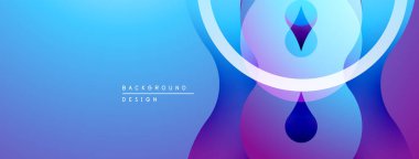Soyut mavi mor gradyan tasarımı. Pürüzsüz akış şekilleri modern görsel efektler yaratır. Sunumlar için minimalist arkaplan.